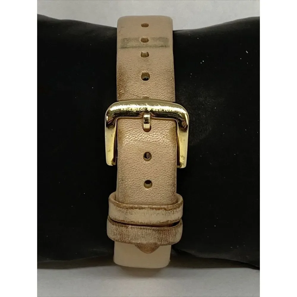 Kate Spade New York 0073 Women's Beige Leather Analog Dial Quartz Watch GE558